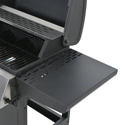 Highsound 3 Burner BBQ Propane Gas Grill, Stainless Steel 25650 BTU Patio Garden Barbecue Grill with Thermometer, Black