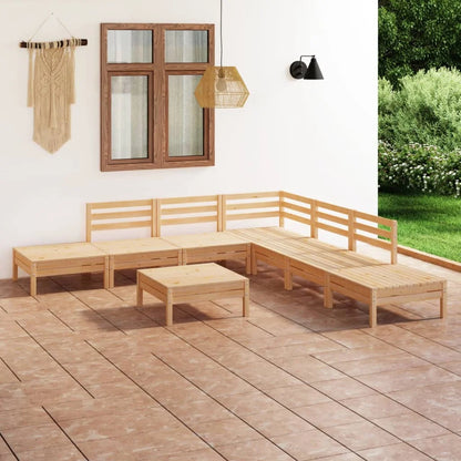 vidaXL 8 Piece Patio Lounge Set Solid Pinewood
