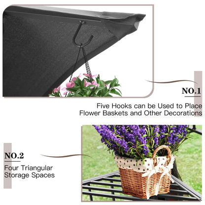 AVAWING 10x10 ft Outdoor Gazebo, Patio Double Soft-Top Canopy, Gray