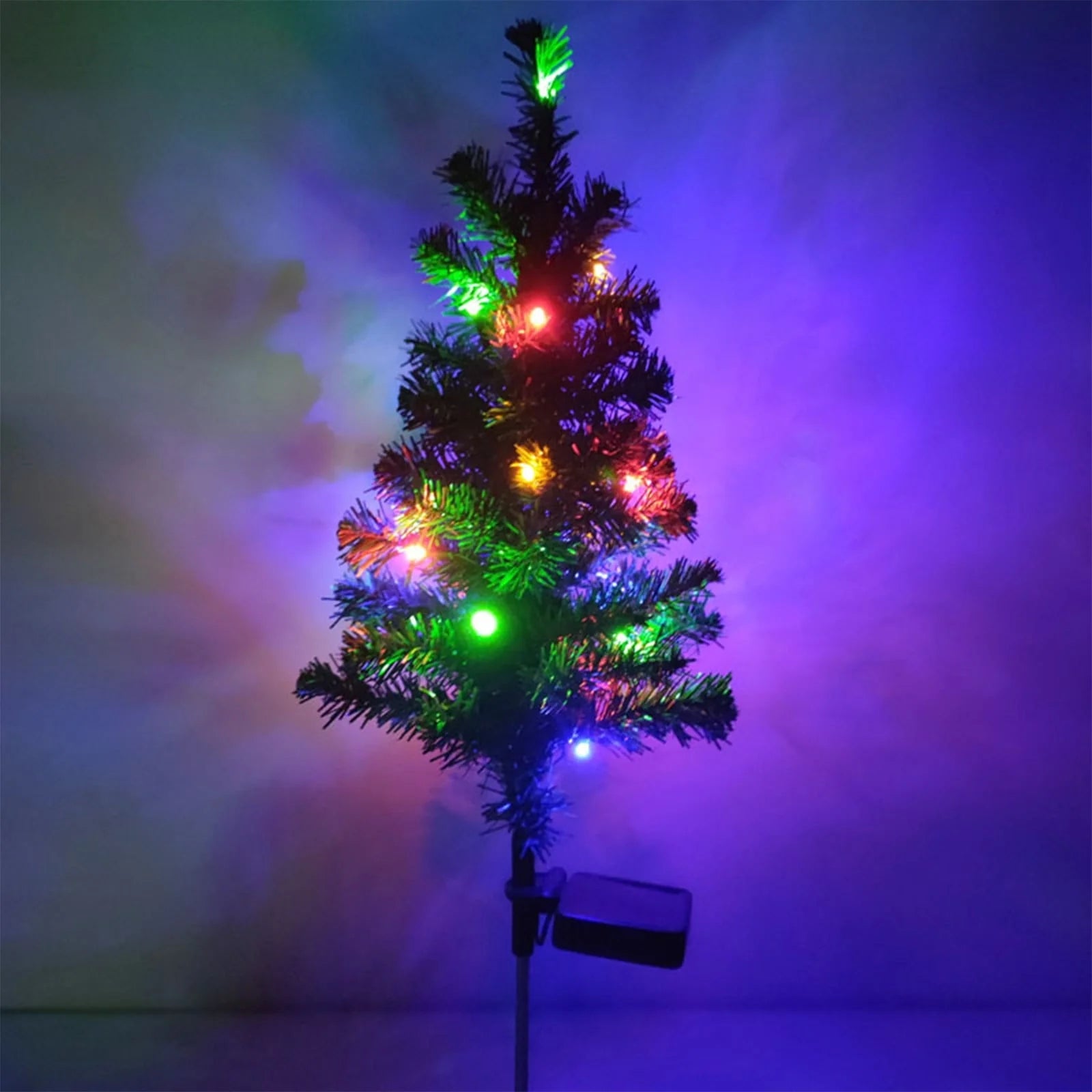 SDJMa Solar Christmas Tree Lights Garden Outdoor Waterproof,Solar Yard Decoration Light, Solar Stake Decor Lights, Solar Xmas Decorative Multi-Color Flickering Pine Lights for Patio Lawn Pathway