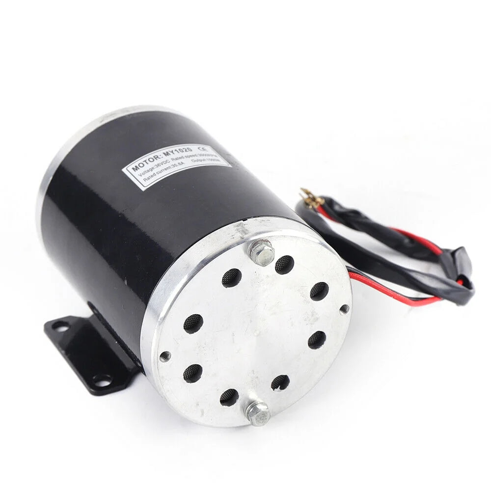 ToppiJoy Mini Bike Motor 1000W, DC Brushed Motor with High Torque for Electric Bicycle, Go-Kart, & Scooter, Fast Start Performance & Heat Dissipation for Smooth Ride