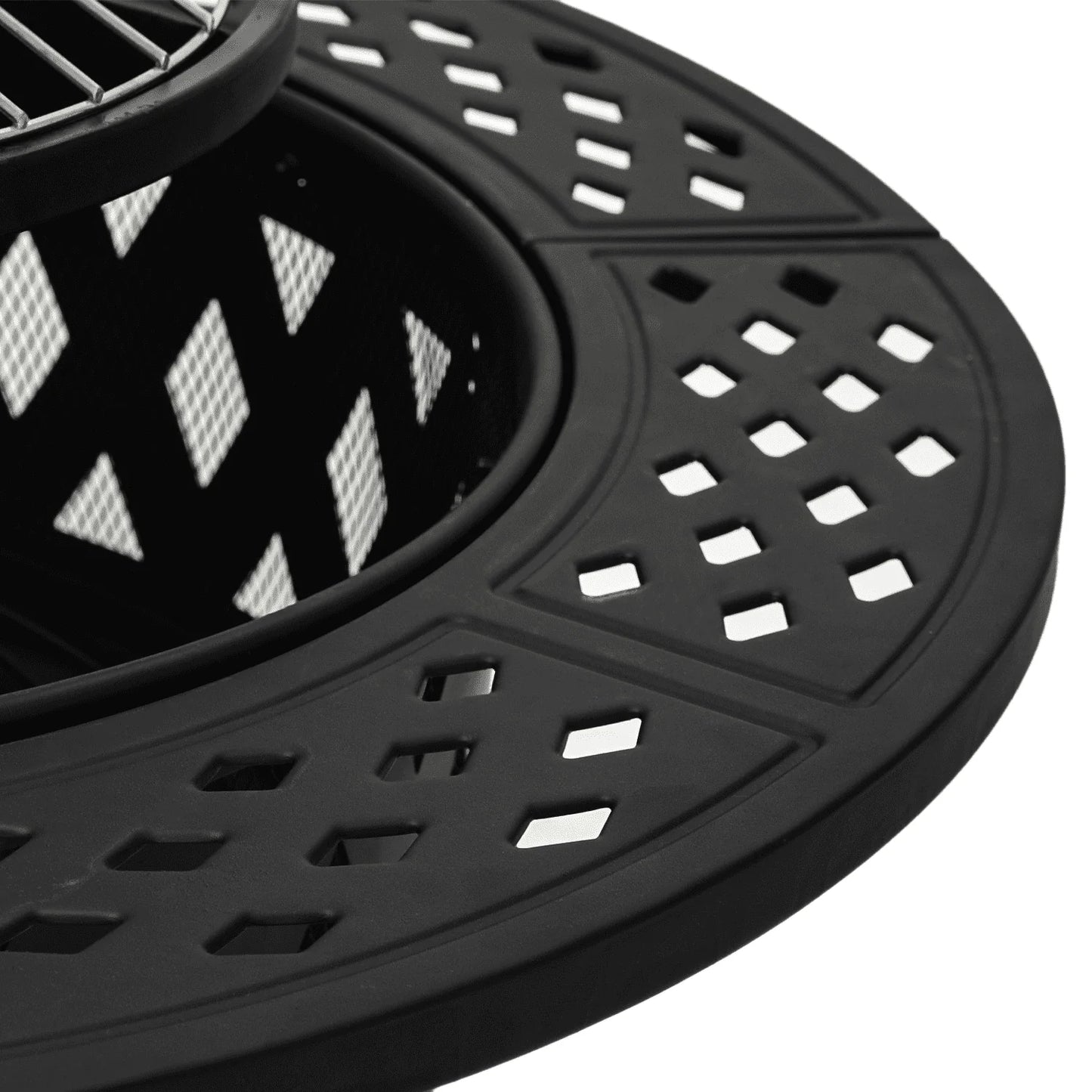 Magshion 38" 2 in 1 Fire Pit with Cooking Grate, Outdoor Wood Burning Firepit with Spark Screen & Poker for Backyard Patio BBQ, Black