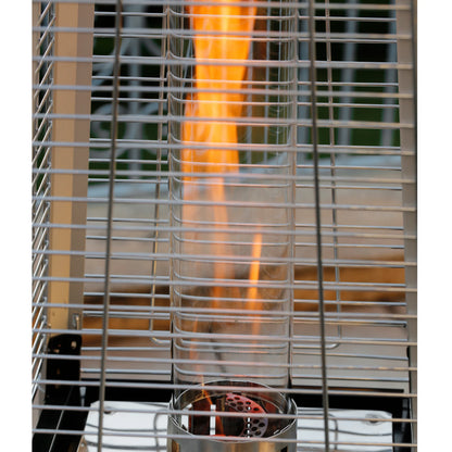 HeatMaxx Pyramid Patio Heater 89.5 in. 40,000 BTU Outdoor Propane Heater, Spiral Flame Patio Heater
