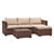 JOIVI 5 Pieces Outdoor Patio Furniture Set, All Weather PE Gray Wicker Rattan Sectional Furniture Set with Coffee Table, Light Gray