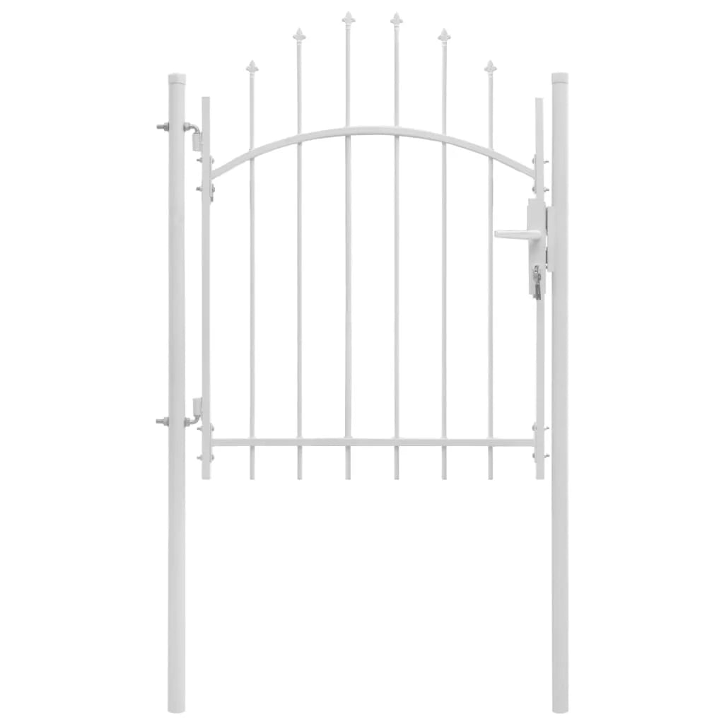 vidaXL Fence Gate Metal Fence Post Garden Gate for Outdoor Patio Lawn Steel