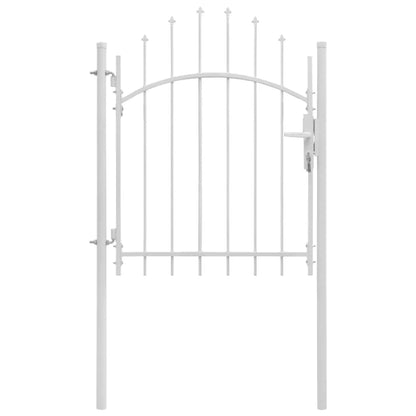 vidaXL Fence Gate Metal Fence Post Garden Gate for Outdoor Patio Lawn Steel