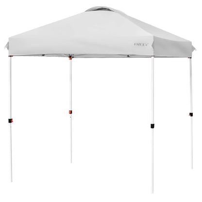 Patiojoy 6.6 x 6.6 Pop-up Canopy Tent Outdoor Camping Sun Shelter w/Portable Roller Bag & 4 Weight Bags Blue