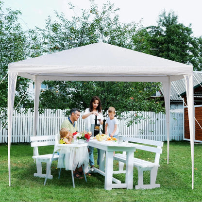 Wedding Party Tent, SEGMART 10' x 10' Outdoor Canopy Tent without SideWalls, Upgraded White Backyard Tent for Outsides, Patio Gazebo Tent BBQ Shelter for Garden Camping Grill, LLL511