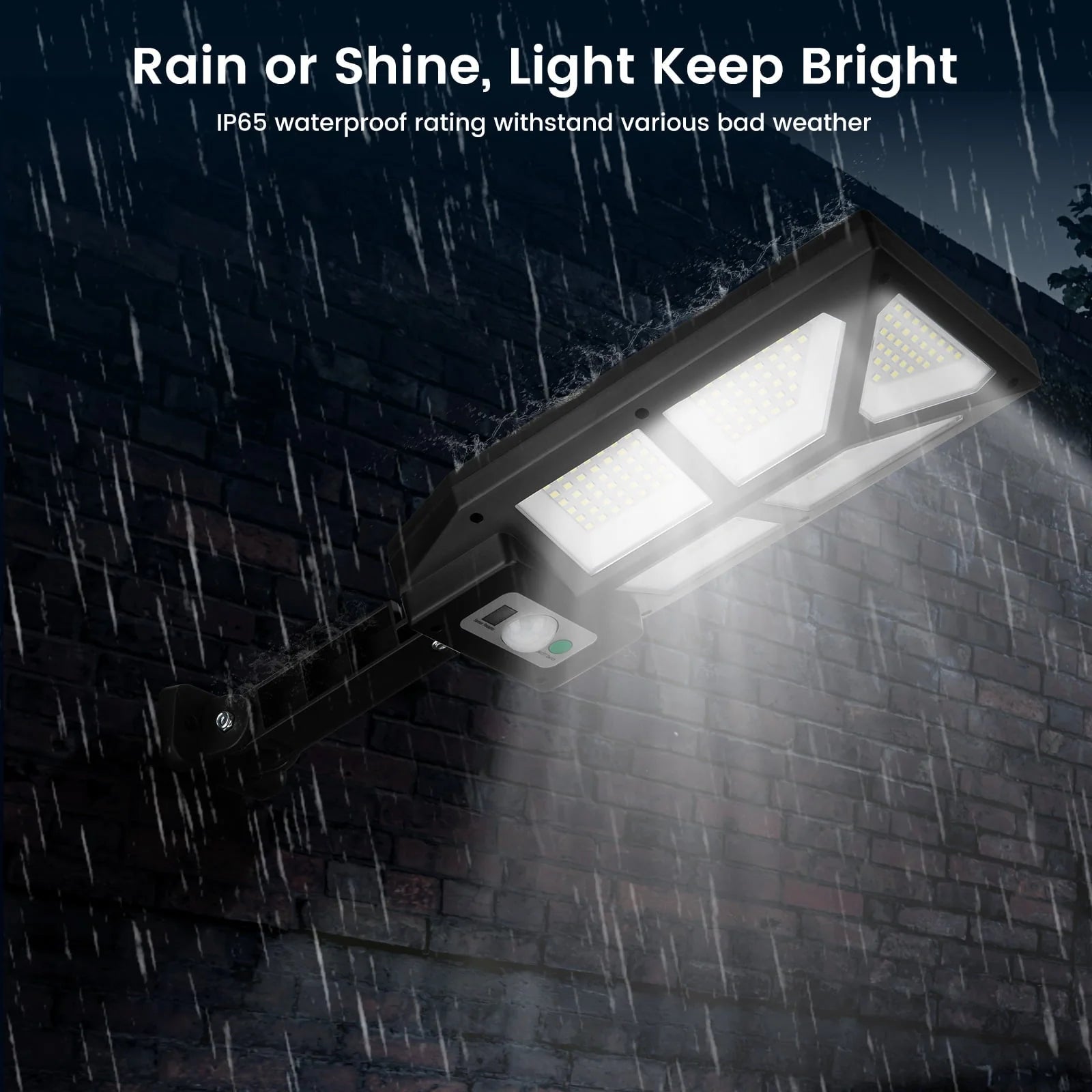 Thorfire 4 Pack Solar Street Light 196LED 800LM Motion Sensor Flood Light Waterproof 3 Lighting Modes for Outdoor Garden Yard Garage Patio
