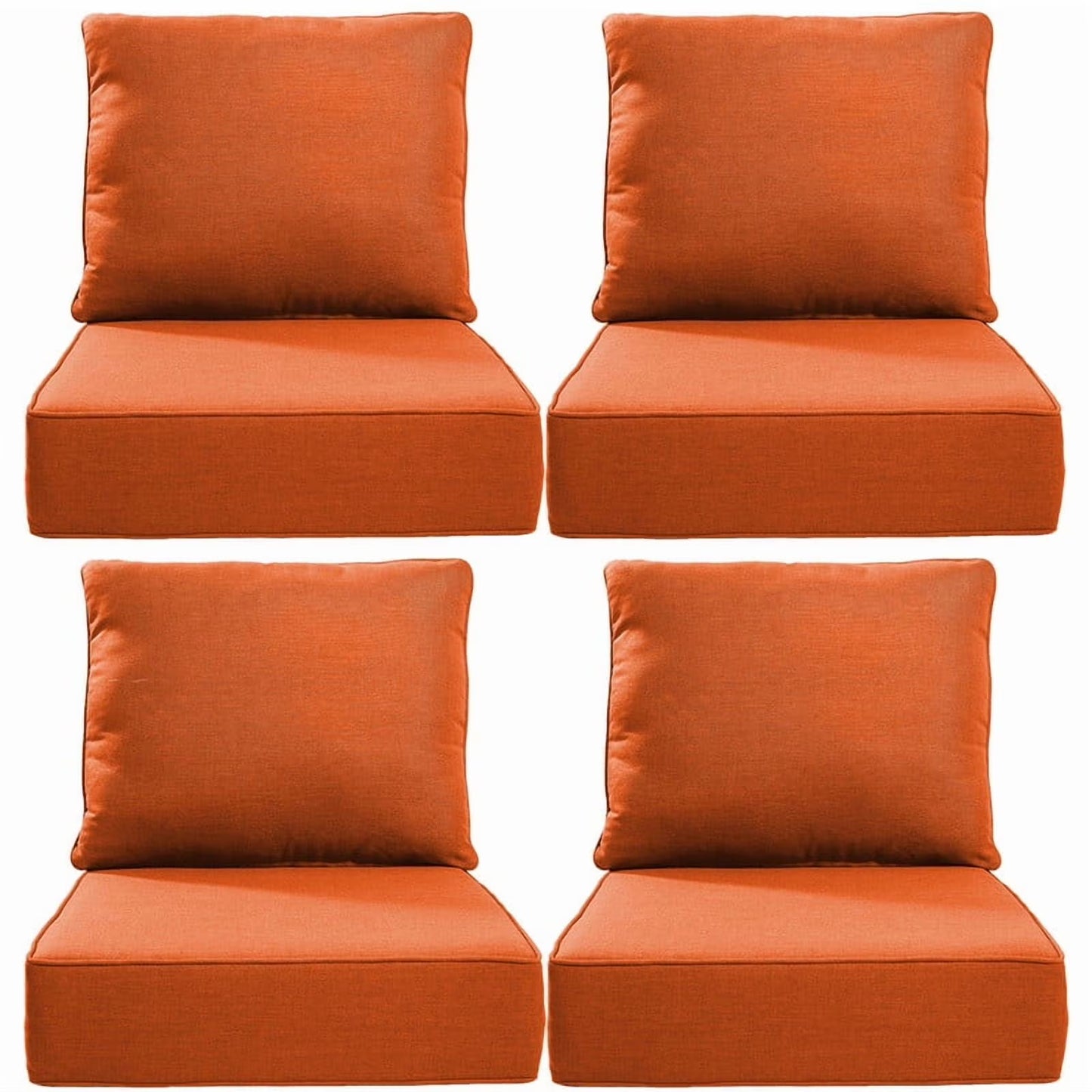 Bellefurn Outdoor Deep Seat Cushion 24 X 24 X 6 inch for Patio Furniture,Outdoor Chair Cushions Waterproof & Fade Resistant Patio Furniture Cushions for Wicker Chair, Sofa, Couch