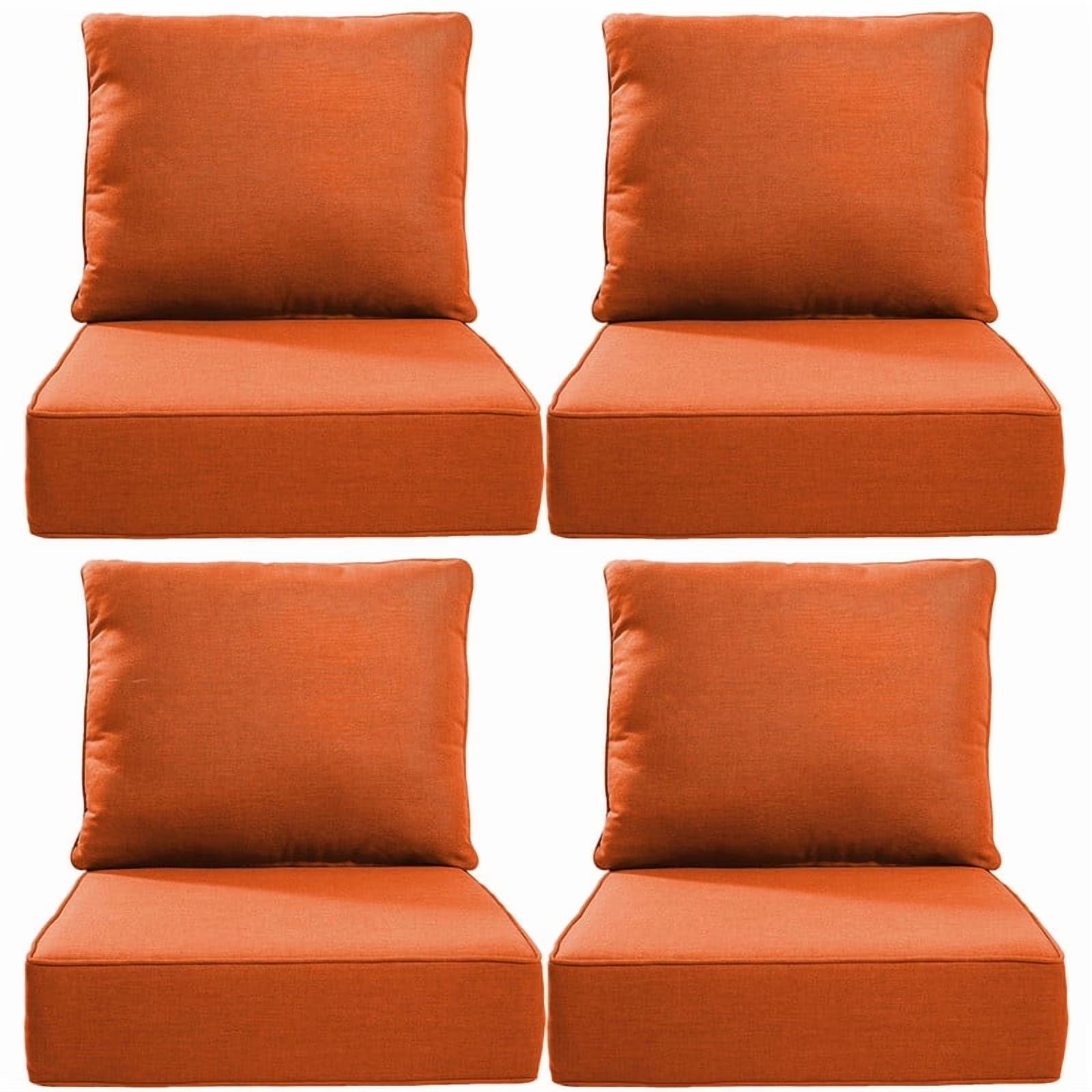Bellefurn Outdoor Deep Seat Cushion 24 X 24 X 6 inch for Patio Furniture,Outdoor Chair Cushions Waterproof & Fade Resistant Patio Furniture Cushions for Wicker Chair, Sofa, Couch