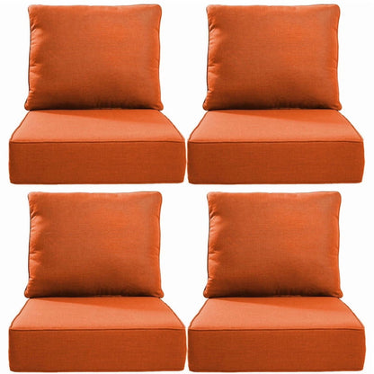 Bellefurn Outdoor Deep Seat Cushion 24 X 24 X 6 inch for Patio Furniture,Outdoor Chair Cushions Waterproof & Fade Resistant Patio Furniture Cushions for Wicker Chair, Sofa, Couch