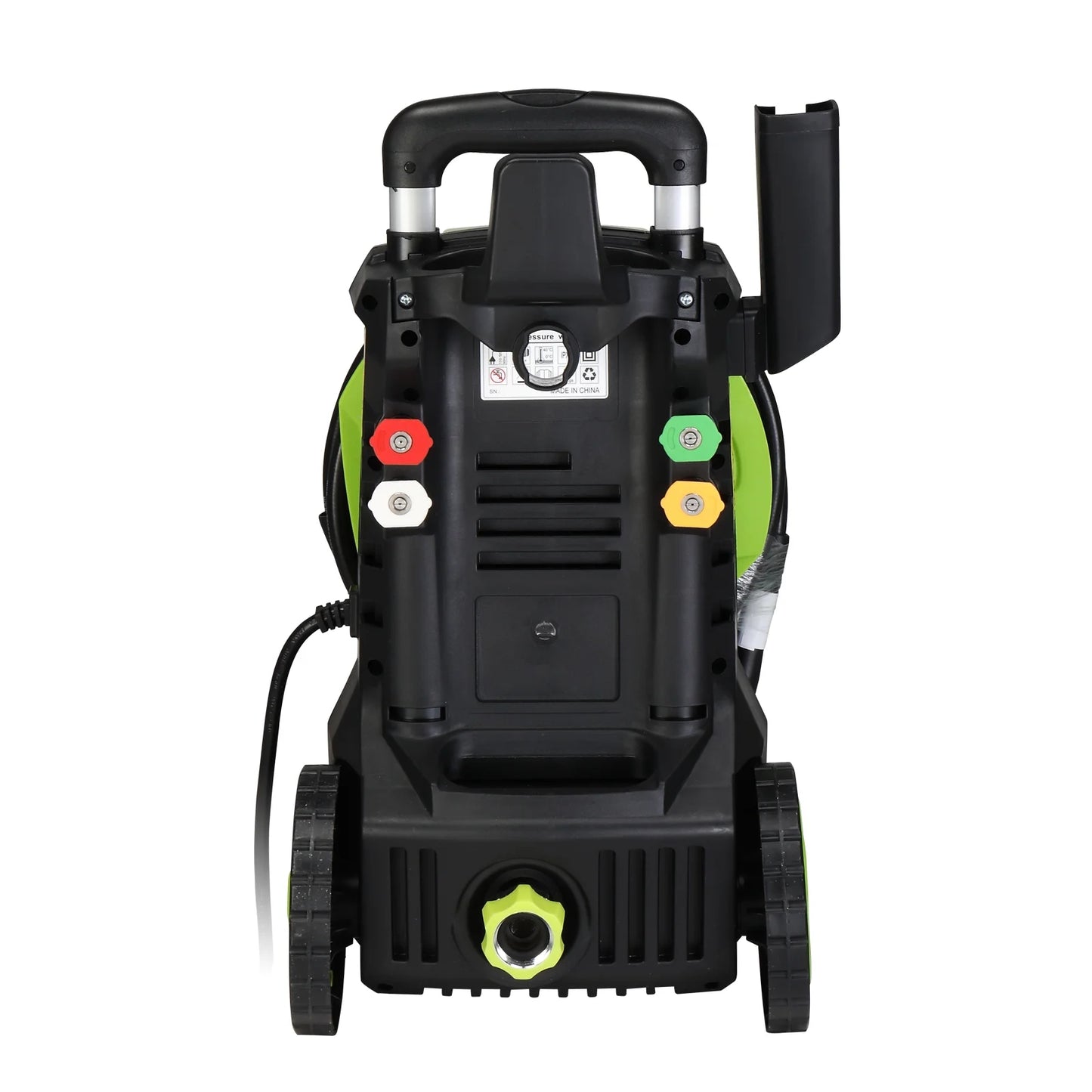 Yardmaster Electric Pressure Washer, 3380 PSI, Max. 2 GPM Power Washer w/16' Hose, 4 Quick Connect Nozzles, Foam Cannon, Portable to Clean Patios, Cars, Fences, Driveways