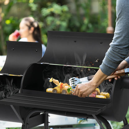 Zimtown BBQ Charcoal Grill Outdoor Barbecue Pit Barrel Charcoal Grill Smoker for Patio Backyard
