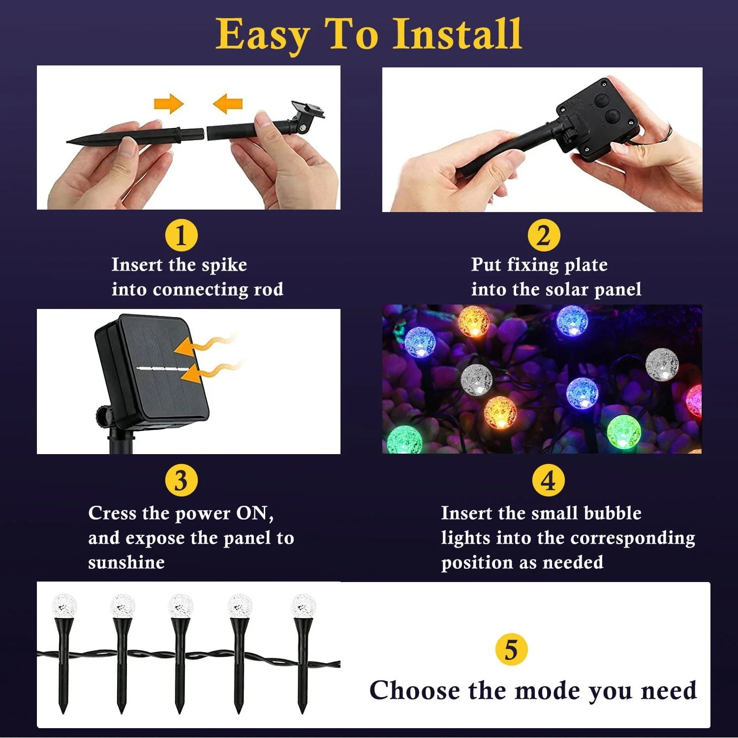 Laighter 30 Pack Solar Lights Outdoor Waterproof LED Landscape Lawn Lamp for Garden Patio Yard Pathway