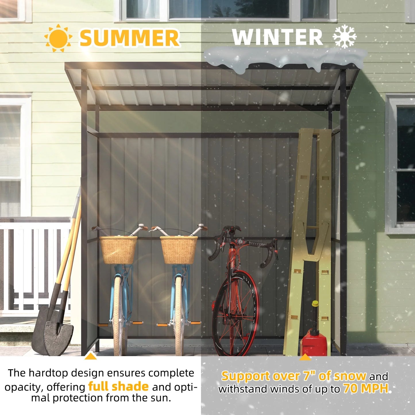 AECOJOY 6' x 6' Hardtop Gazebo Outdoor Pergola ?For Garden, Patio, Backyard-?Dark Gray