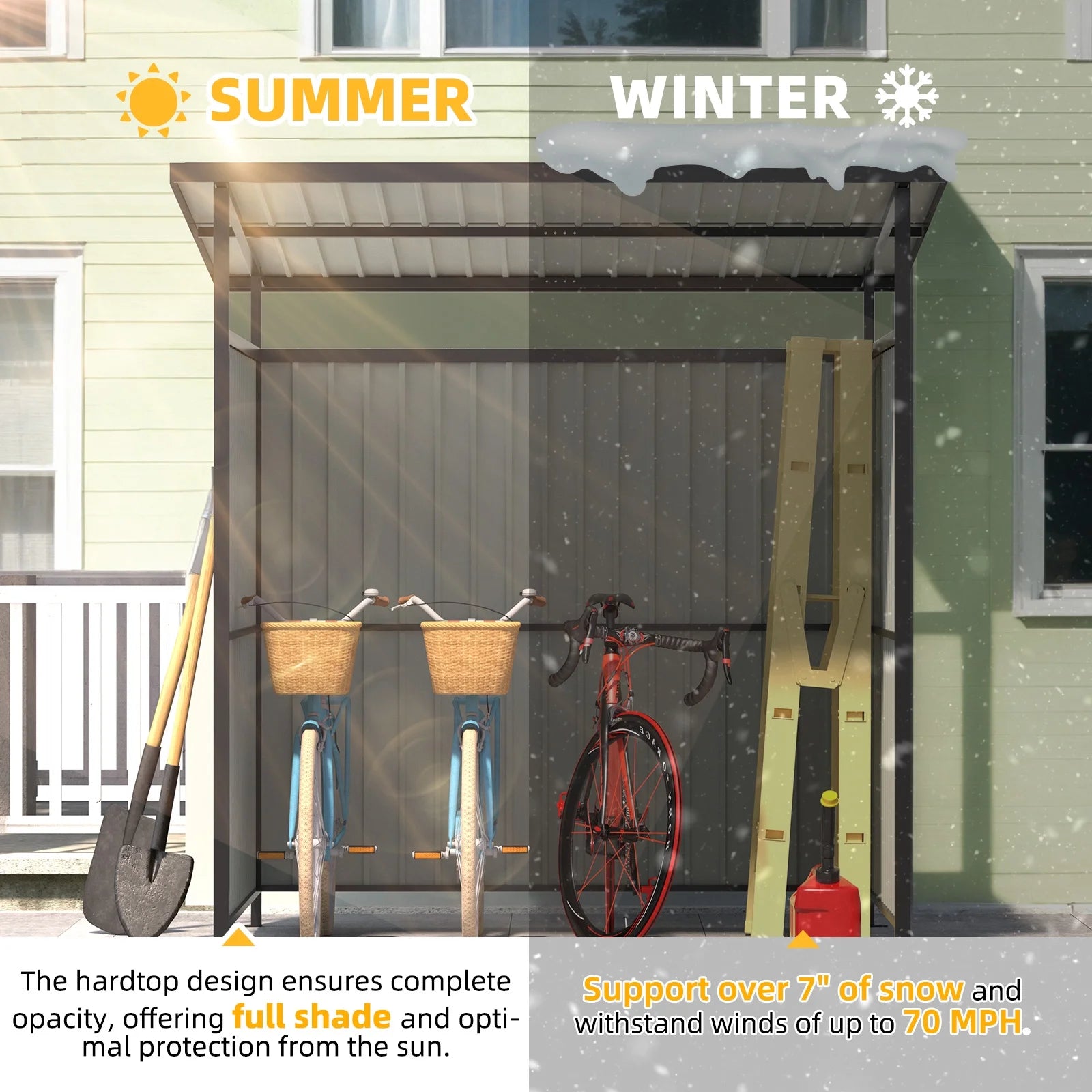 AECOJOY 6' x 6' Hardtop Gazebo Outdoor Pergola ?For Garden, Patio, Backyard-?Dark Gray