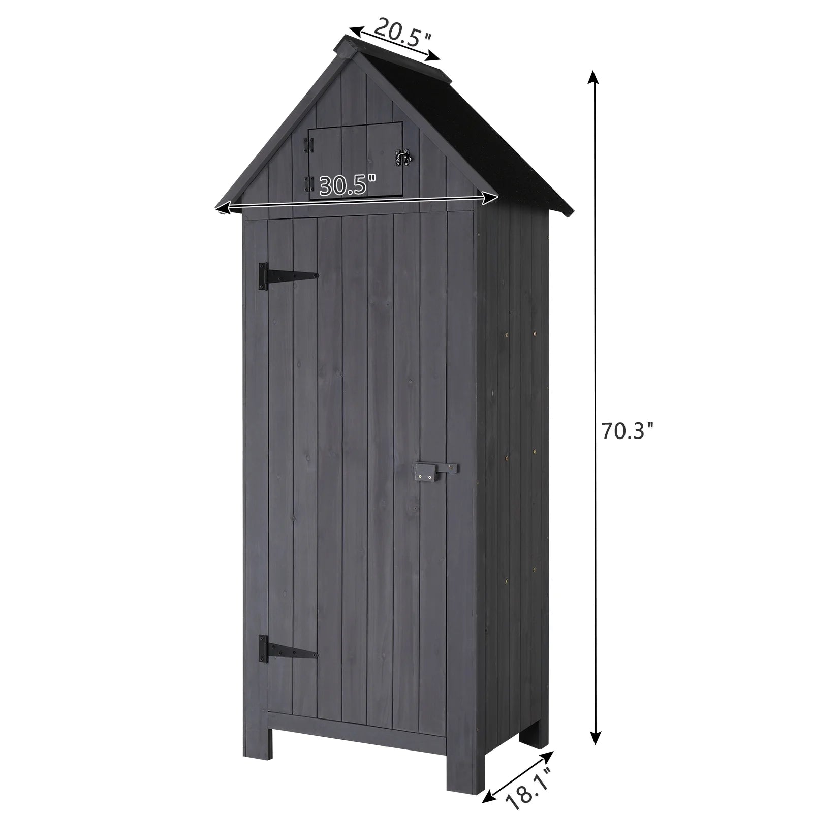 iTopRoad 70in Outdoor Storage Shed for Garden Tools, Wooden Patio Shed Lockers
