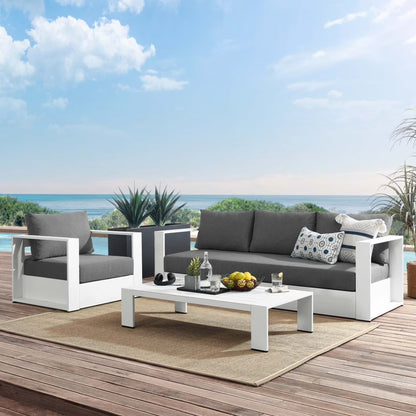 Modway Tahoe 3-Piece Outdoor Patio Powder-Coated Aluminum Set
