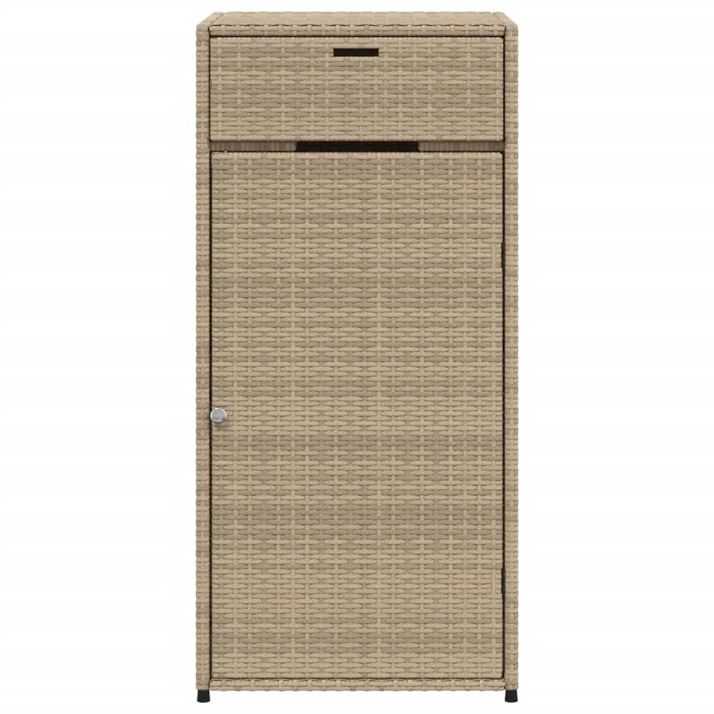 vidaXL Patio Storage Cabinet Tool Organizer Outdoor Furniture Poly Rattan