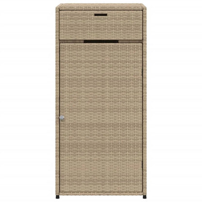 vidaXL Patio Storage Cabinet Tool Organizer Outdoor Furniture Poly Rattan