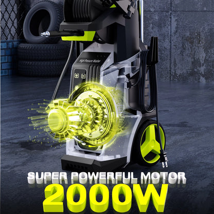 SUGIFT Electric Pressure Washer 4500PSI-Max 3.2GPM with Touch Screen Adjustable Pressure and 5 Nozzles Power Washer Cleaning for Patio,Blue