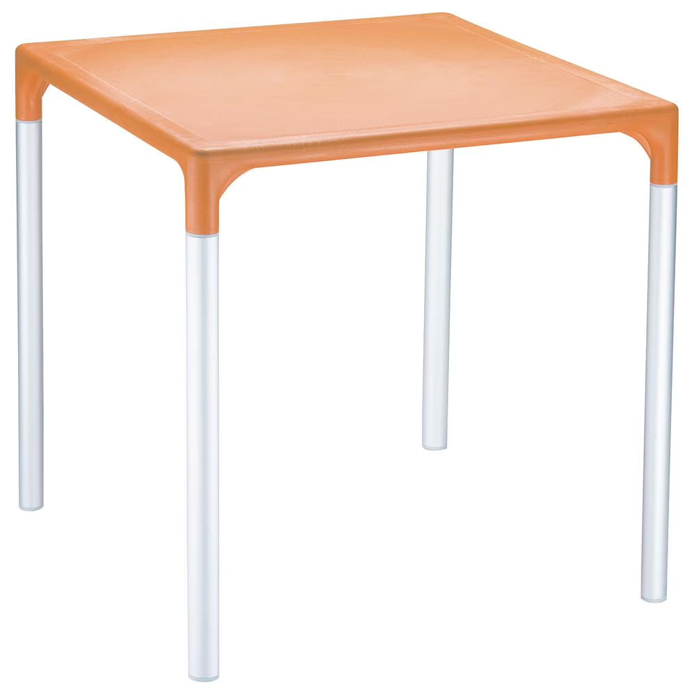 Compamia Mango 28" Aluminum Patio Dining Table in Orange