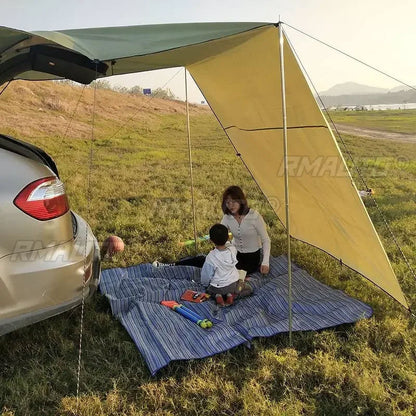 Portabl Car Side Awning Rooftop Tent Waterproof Side Tent Sun Shelter For Outdoor Camping Garden Patio Pool Exterior Part