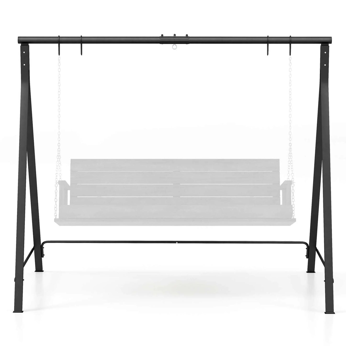 Costway Outdoor Porch Swing Frame Patio Metal Swing Stand with A-Shaped Structure