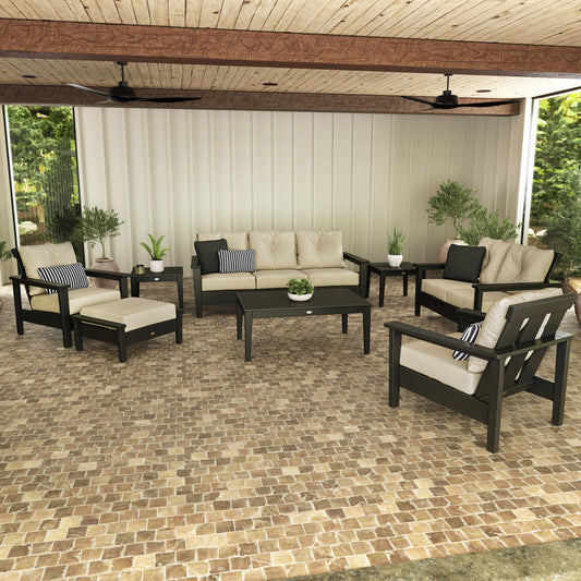 POLYWOOD Prescott 8-piece Outdoor Patio Deep Seating Set