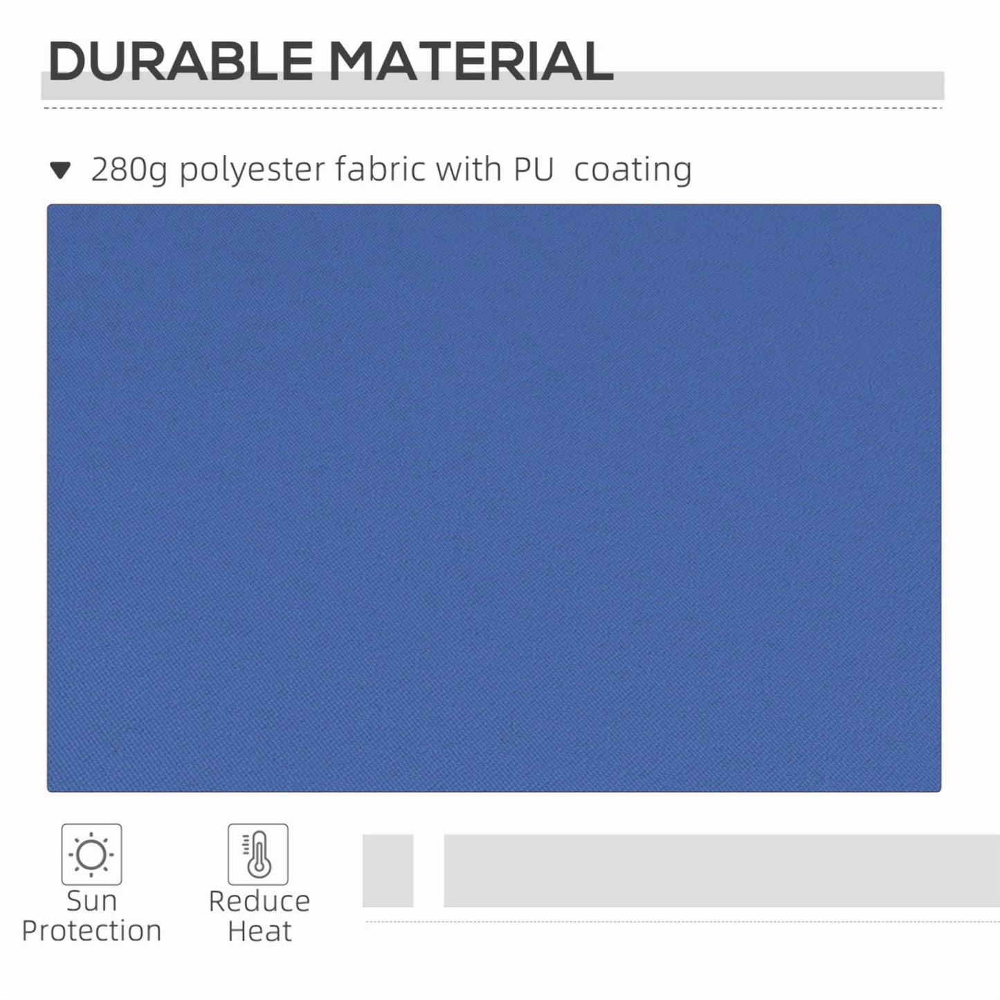 Outsunny 12' x 10' Retractable Awning Patio Awnings Sun Shade Shelter with Manual Crank Handle, 280g/m2 UV & Water-Resistant Fabric and Aluminum Frame for Deck, Balcony, Yard, Dark Blue On-Site