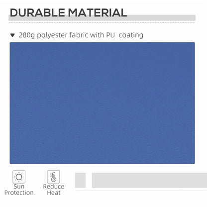 Outsunny 12' x 10' Retractable Awning Patio Awnings Sun Shade Shelter with Manual Crank Handle, 280g/m2 UV & Water-Resistant Fabric and Aluminum Frame for Deck, Balcony, Yard, Dark Blue On-Site