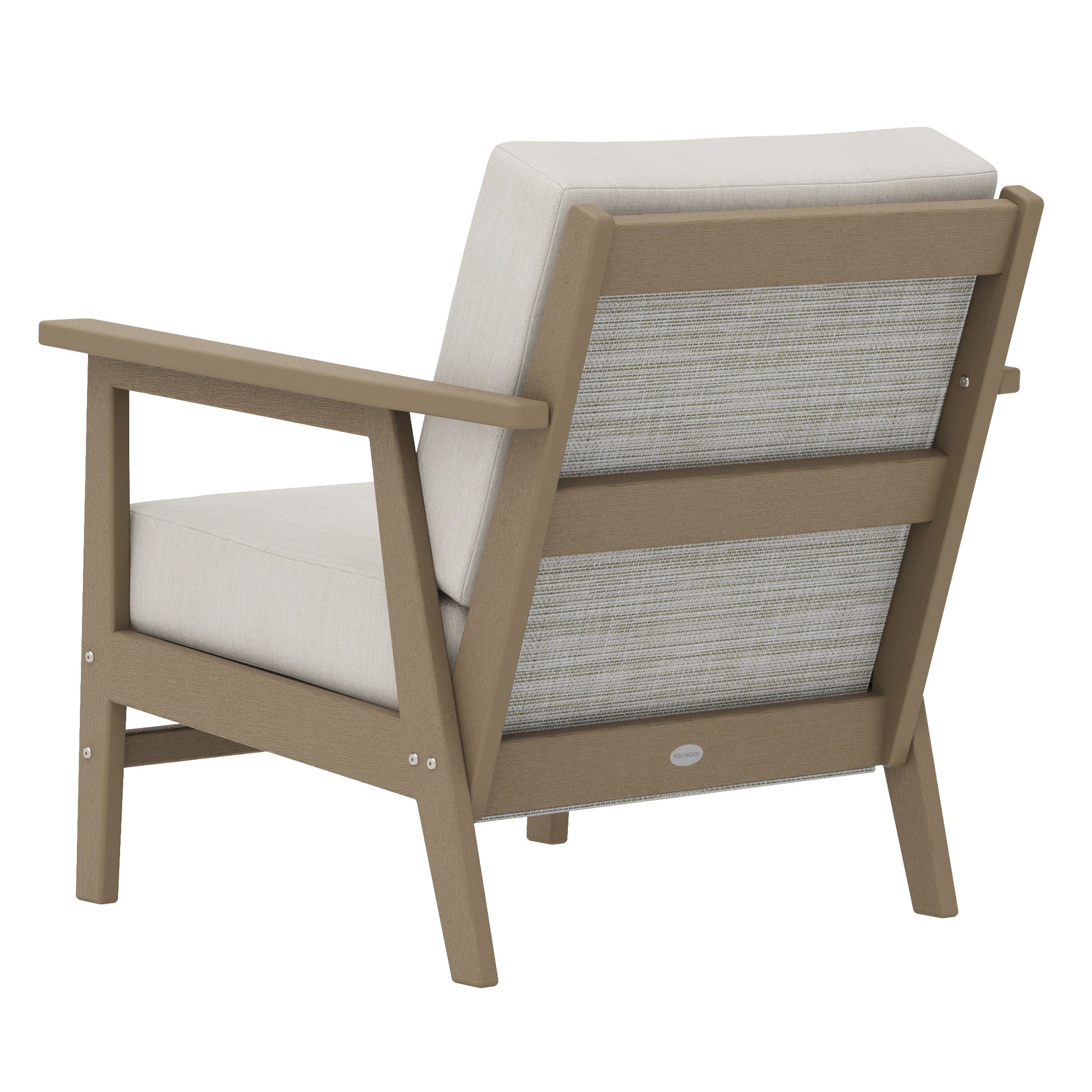 POLYWOOD Camden 4-piece Sling Outdoor Patio Deep Seating Set