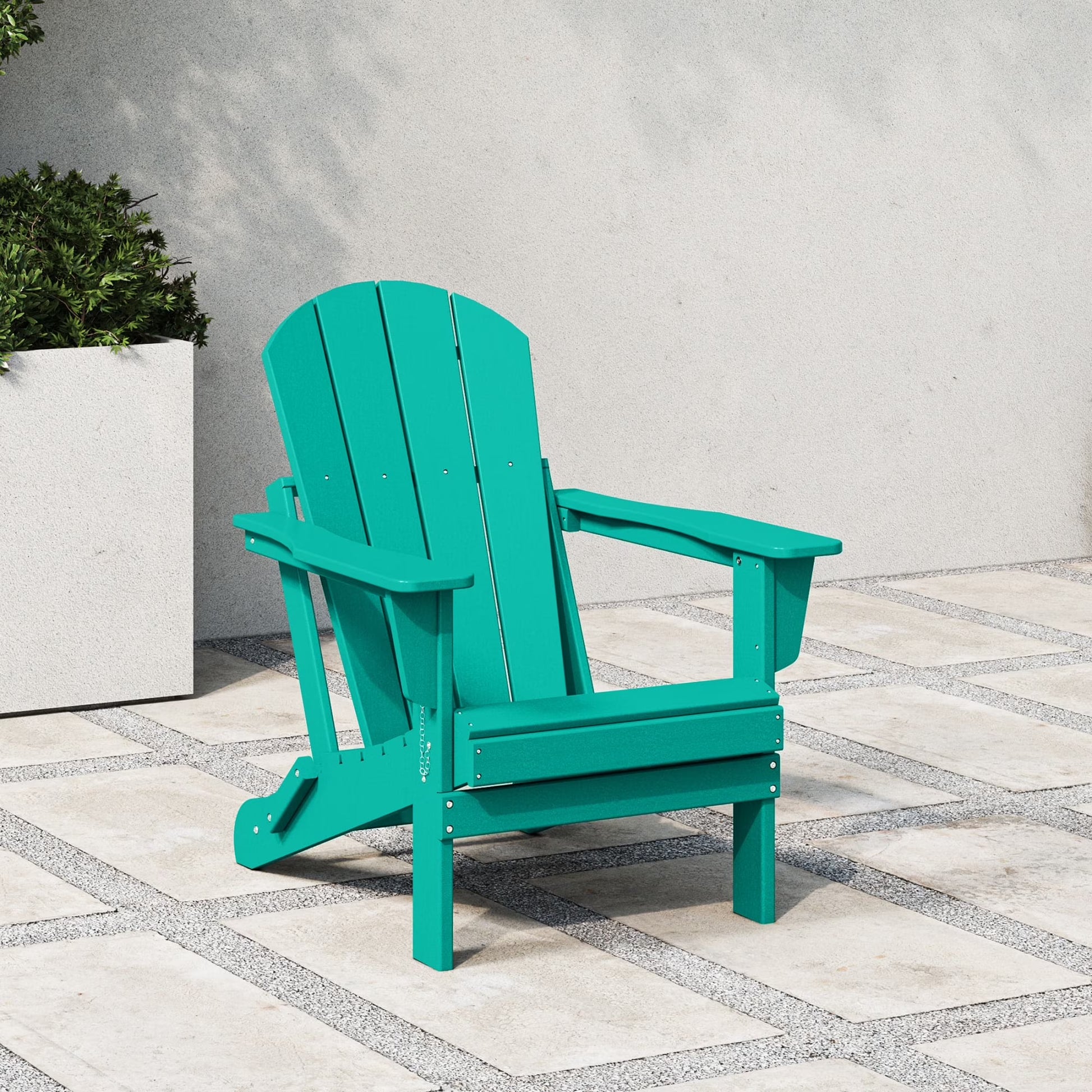 Westintrends Outdoor Folding HDPE Adirondack Chair, Patio Seat, Weather Resistant, Dark Brown