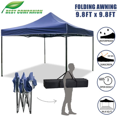 CL.HPAHKL 10' x 10' Outdoor Pop Up Canopy Tent with Wheeled Bag, Outdoor Shade Tent for Party One Push Patio Tent Canopy Instant Slant Leg Conopy for Backyard Outdoor Patio and Lawn