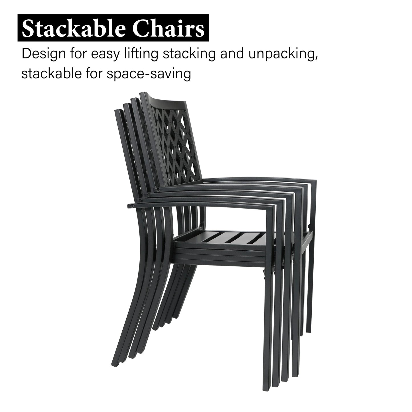 Sophia & William 7 Pieces Metal Patio Dining Set Outdoor Furniture Set with Umbrella Hole