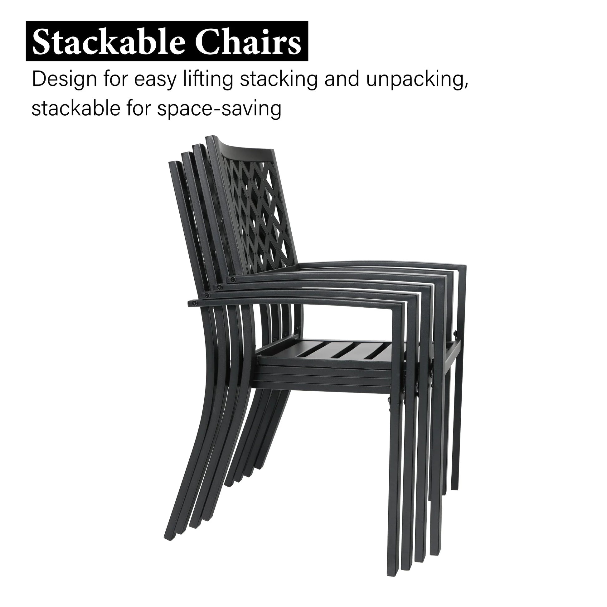 Sophia & William 7 Pieces Metal Patio Dining Set Outdoor Furniture Set with Umbrella Hole