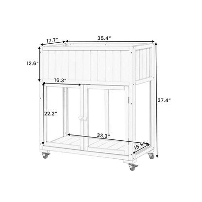 Segmart Raised Wood Greenhouse Outdoor/Indoor,Herb Garden Above Ground Cold Frame with Legs,Mini Garden Bed On Wheels Patio for Vegetable herb
