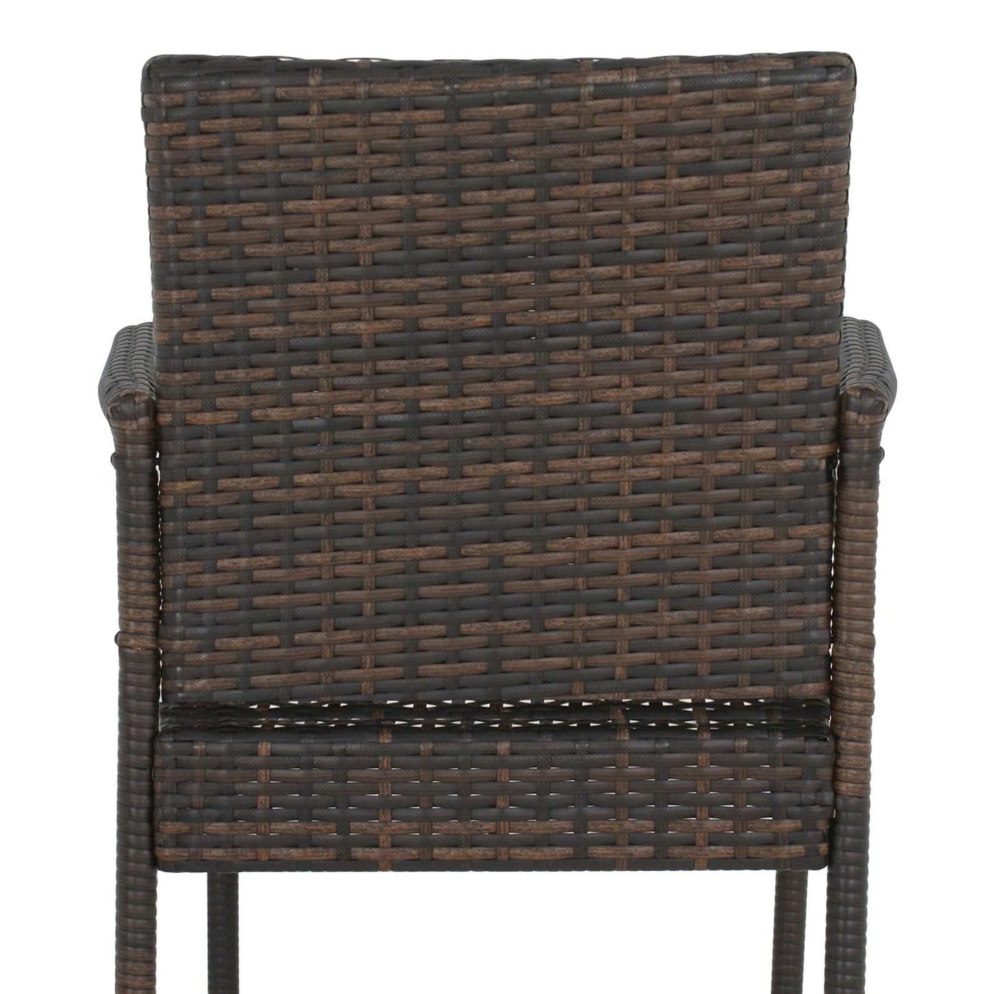 ZENSTYLE Wicker Bar Stool Rattan Chair Furniture Chair Outdoor Backyard Set of 2 Patio - Brown