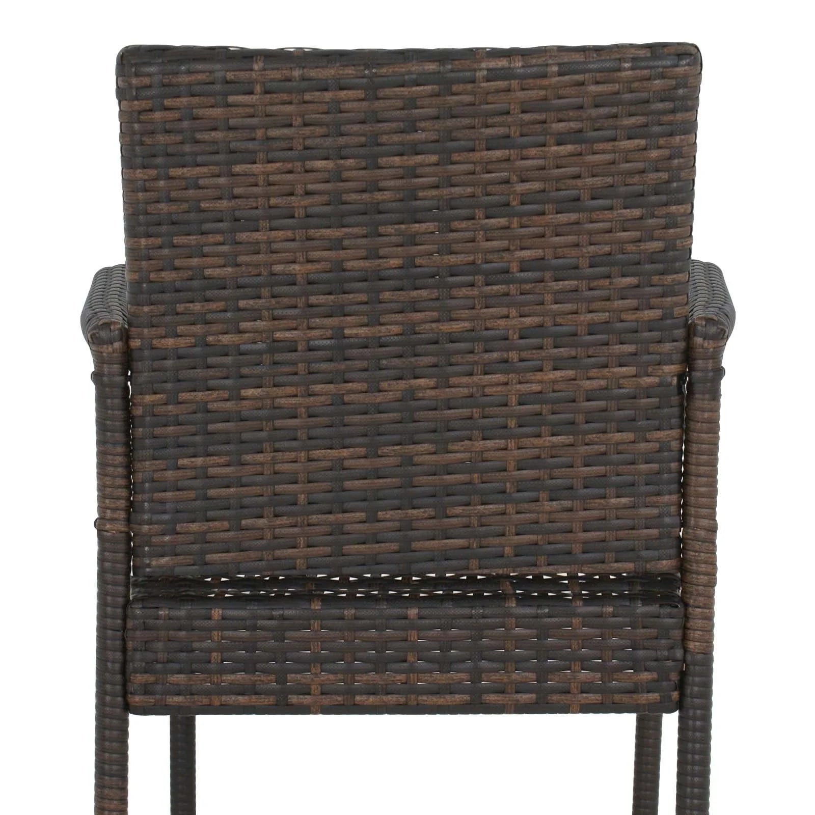 ZENSTYLE Wicker Bar Stool Rattan Chair Furniture Chair Outdoor Backyard Set of 2 Patio - Brown