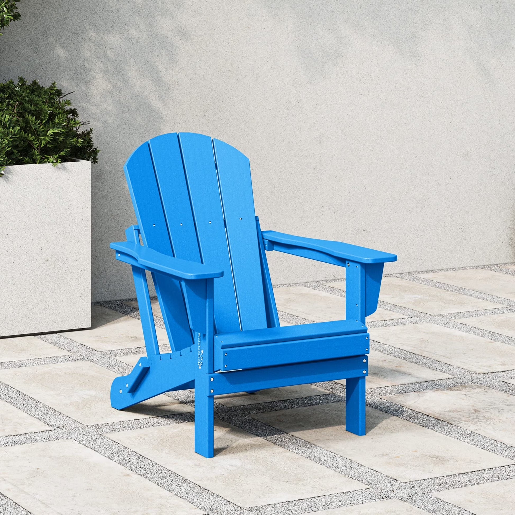 Westintrends Outdoor Folding HDPE Adirondack Chair, Patio Seat, Weather Resistant, Dark Brown