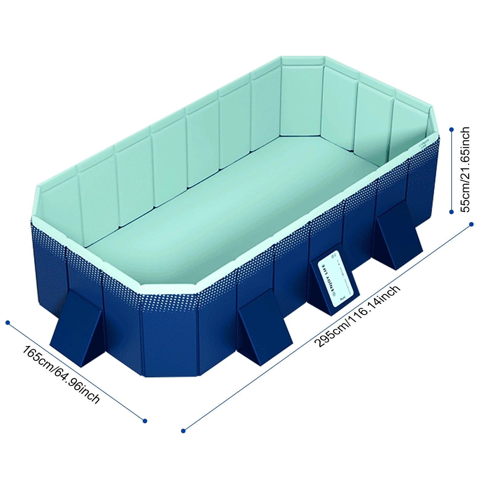 mwptoo Foldable Swimming Pool, Installation-free Portable Kids Swimming Pool, Collapsible Inflatable-Free Large Pool, for Adult Puppy Garden Patio