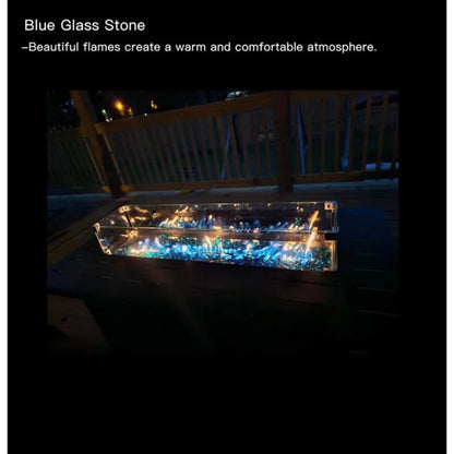 45 inch Propane Fire Pit Table,50000 BTU Gas Fire Pits Table with Lid & Lava Rock & Waterproof Cover, Outdoor Propane Firepit for Dining or Party, Outside, Patio, Garden, Yard