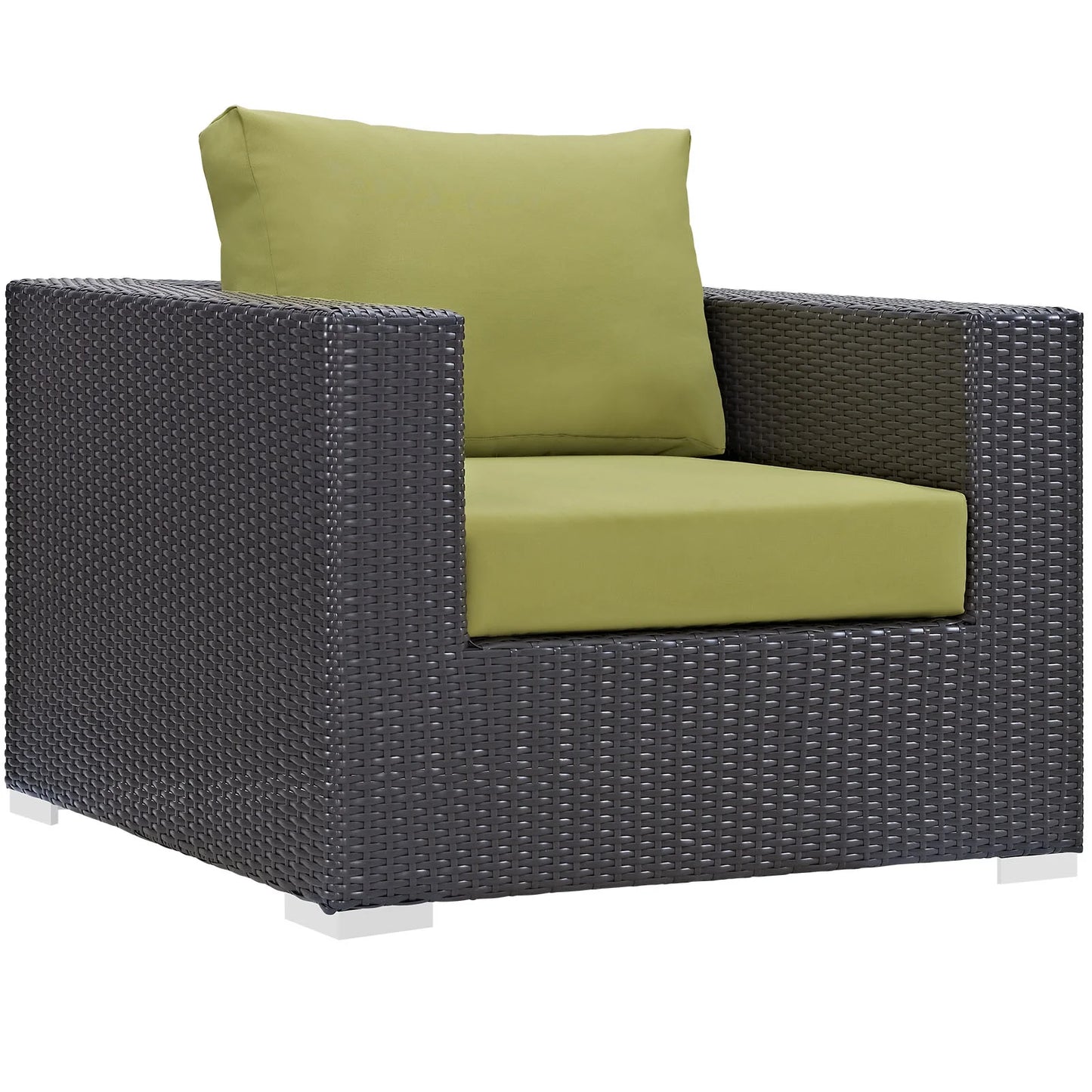 Modern Contemporary Urban Design Outdoor Patio Balcony Lounge Chair, Beige, Rattan
