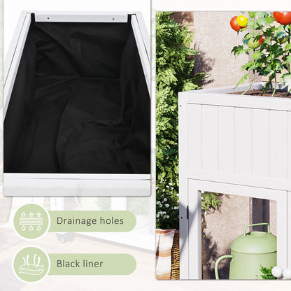 Segmart Raised Wood Greenhouse Outdoor/Indoor,Herb Garden Above Ground Cold Frame with Legs,Mini Garden Bed On Wheels Patio for Vegetable herb