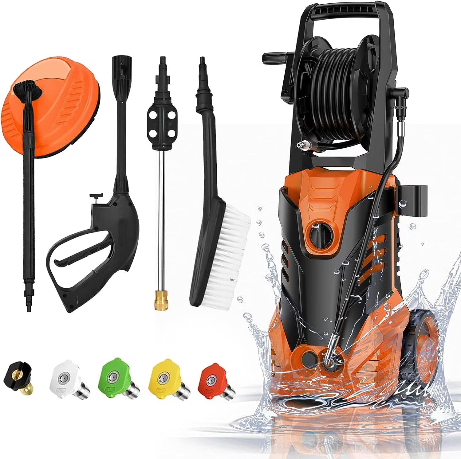 YouYeap 3000 PSI Electric Pressure Washer for Household, Great for Cars, Patios, Siding, Driveways