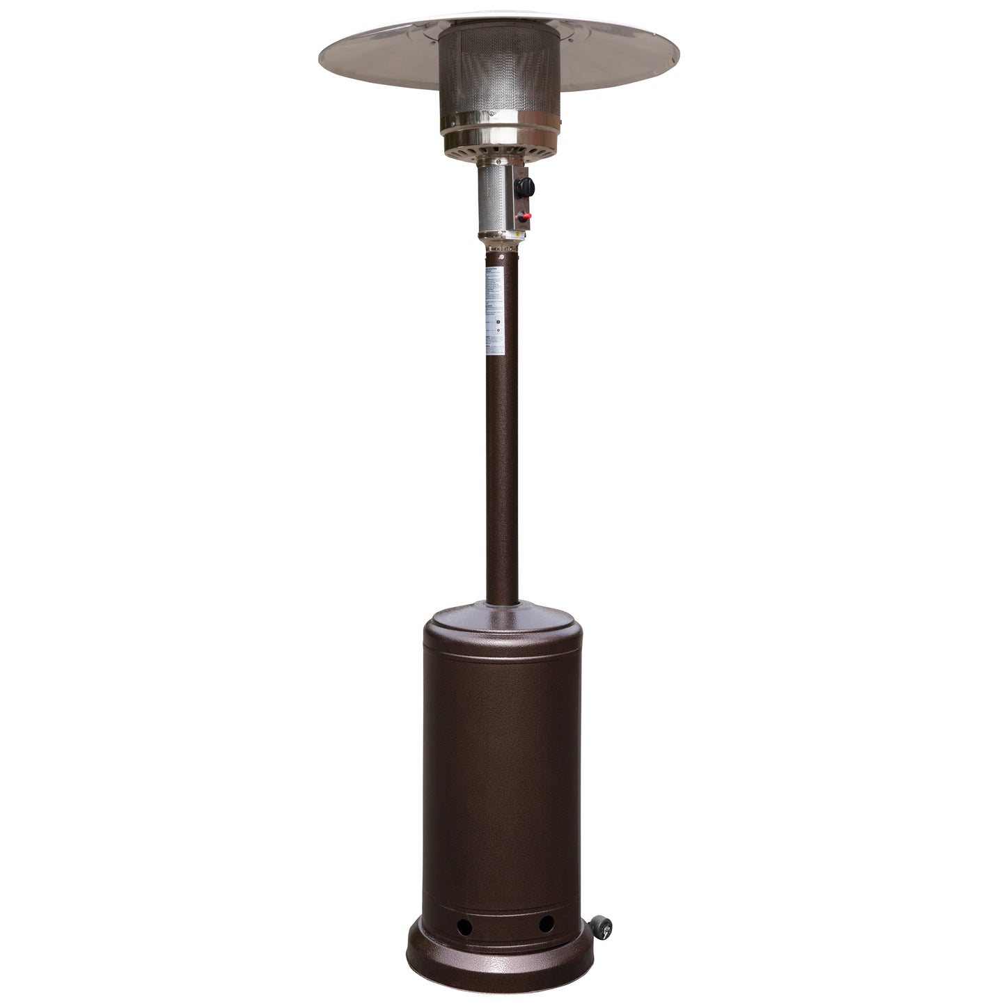 Emma + Oliver Outdoor Patio Heater - Bronze - 7.5 Feet Round Steel Patio Heater - 40,000 BTU's