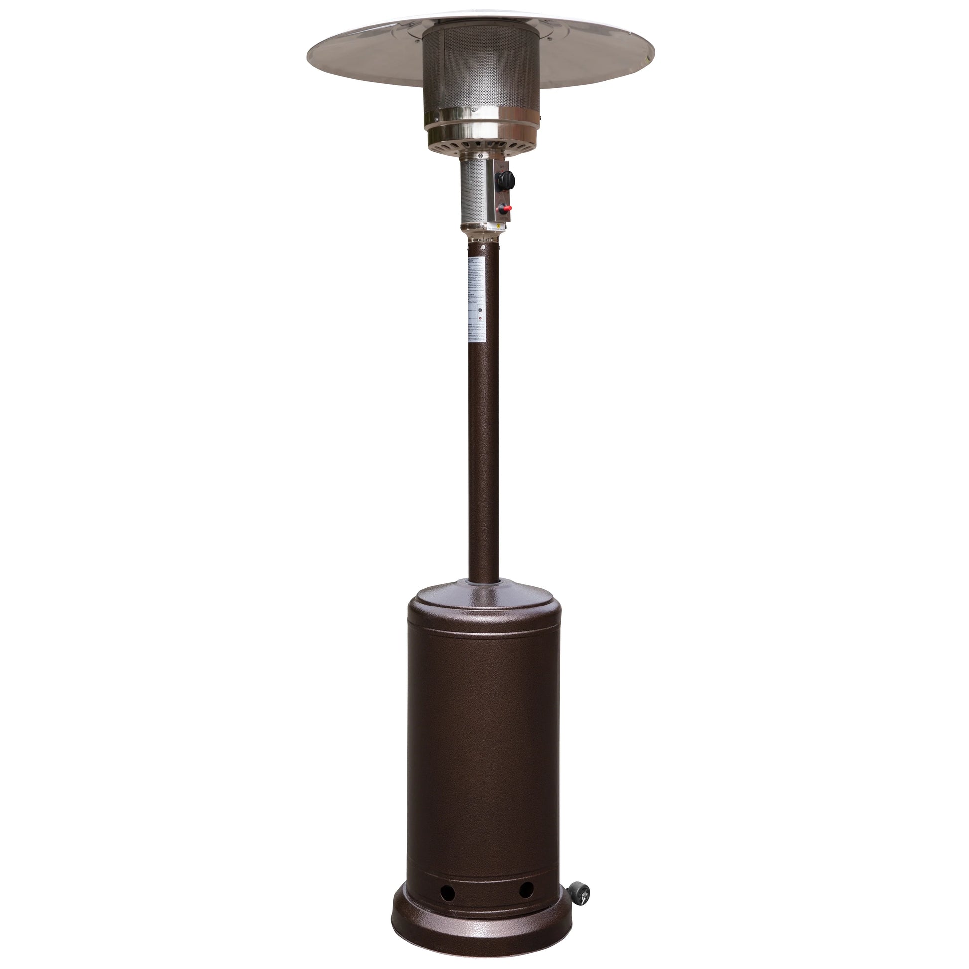 Emma + Oliver Outdoor Patio Heater - Bronze - 7.5 Feet Round Steel Patio Heater - 40,000 BTU's