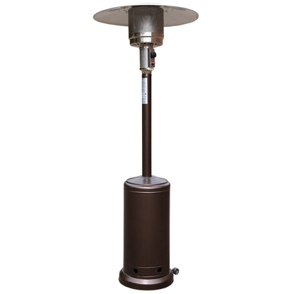 Emma + Oliver Outdoor Patio Heater - Bronze - 7.5 Feet Round Steel Patio Heater - 40,000 BTU's