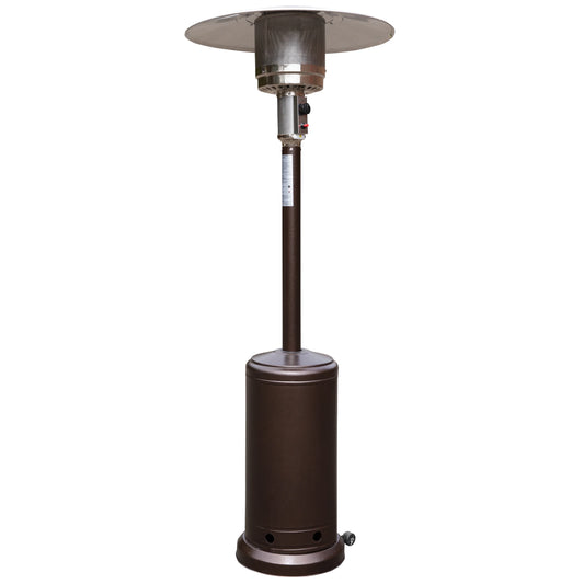 Emma + Oliver Outdoor Patio Heater - Bronze - 7.5 Feet Round Steel Patio Heater - 40,000 BTU's
